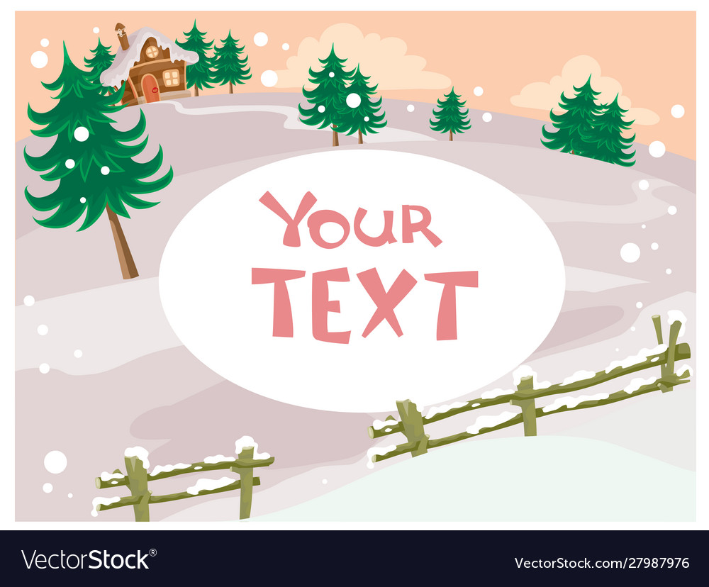 Winter holiday background with house fence