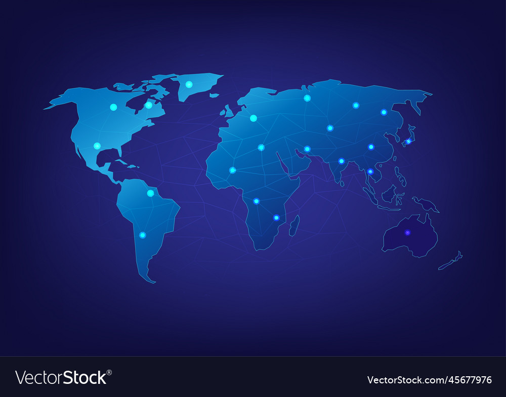 World map social communication network background