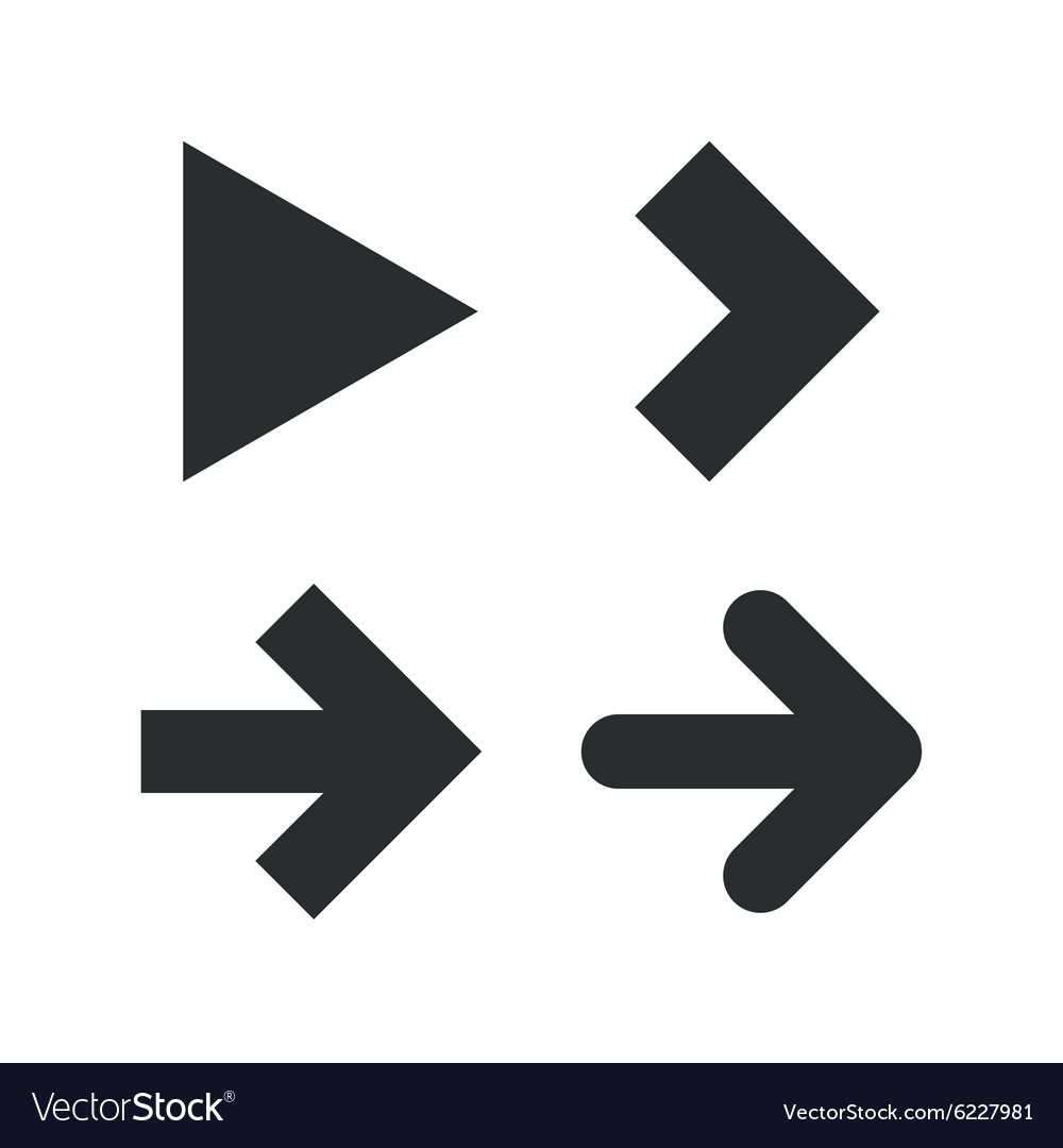 Arrow icons next navigation signs symbols