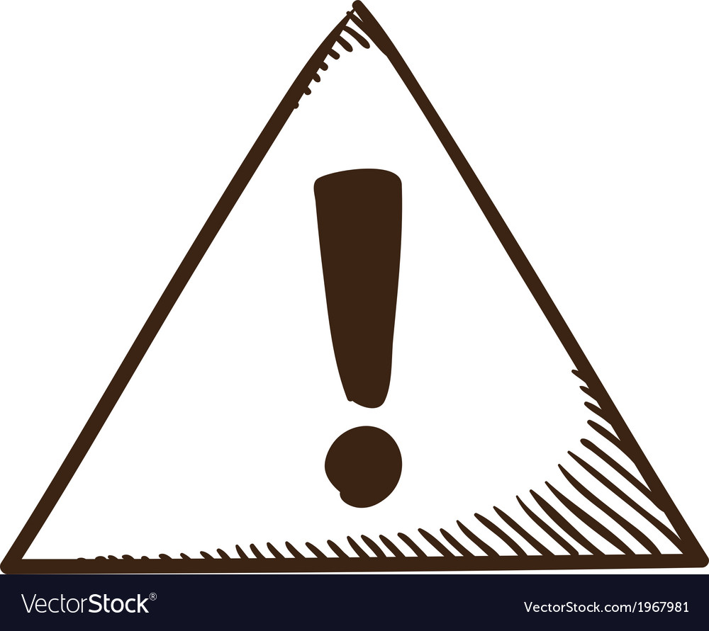 Attention triangle symbol Royalty Free Vector Image