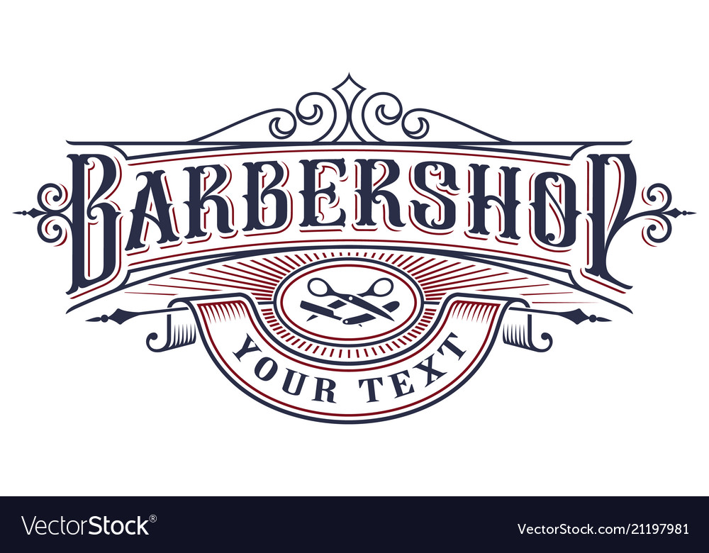 Barbershop Logo Design On The White Background Vector Image