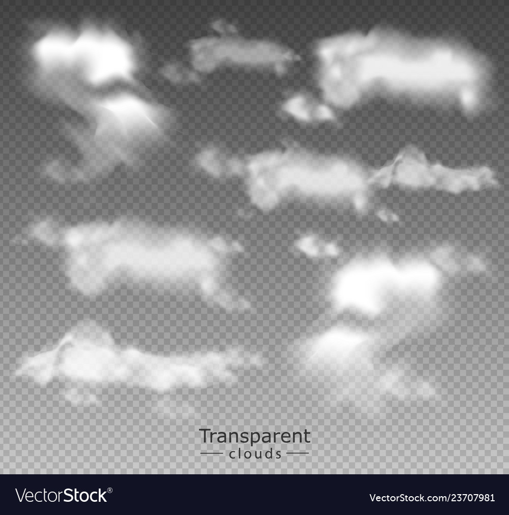 Clouds set collection realistic vector image Clouds set collection realistic
