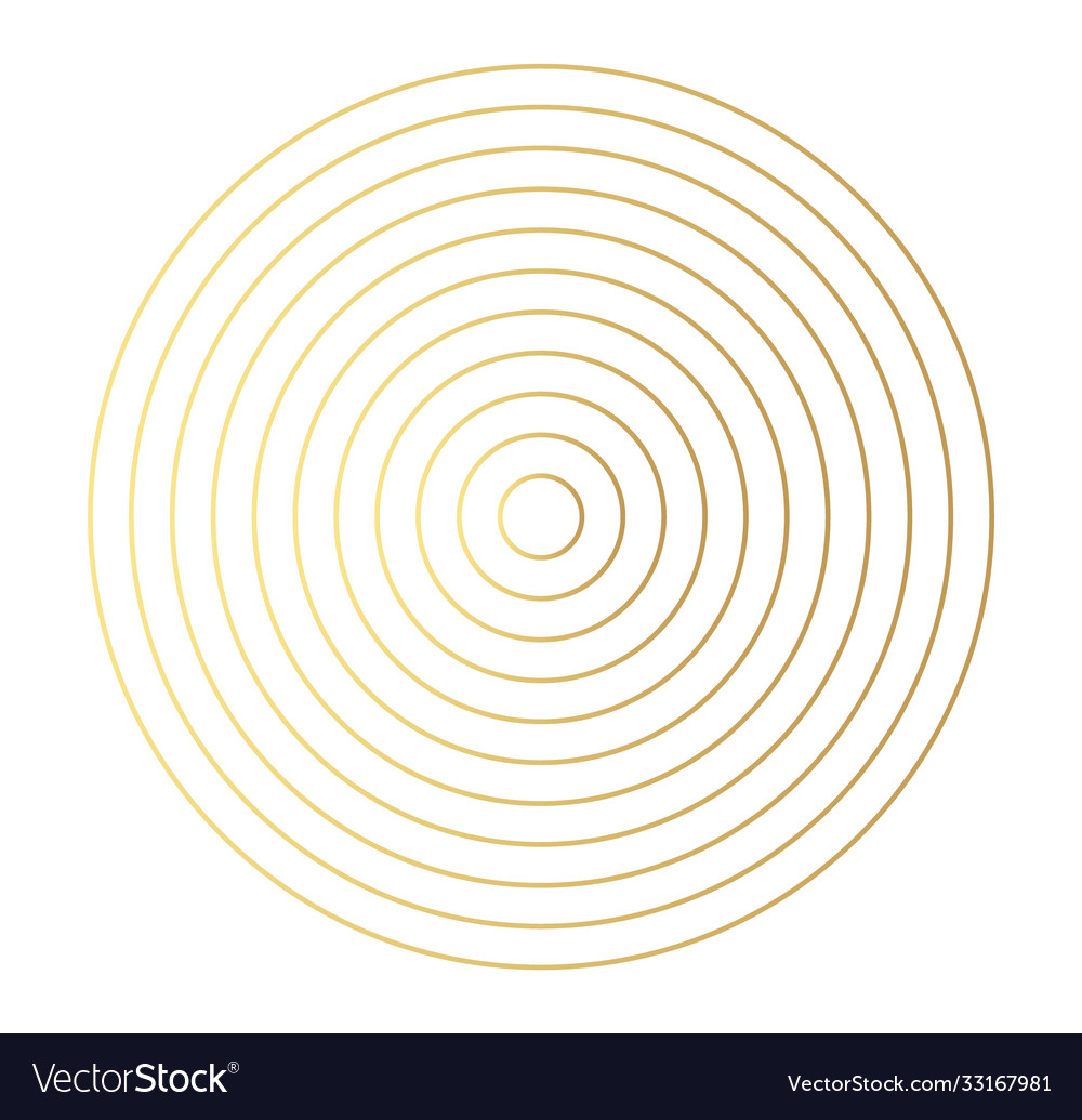 Concentric gold color circle elements element