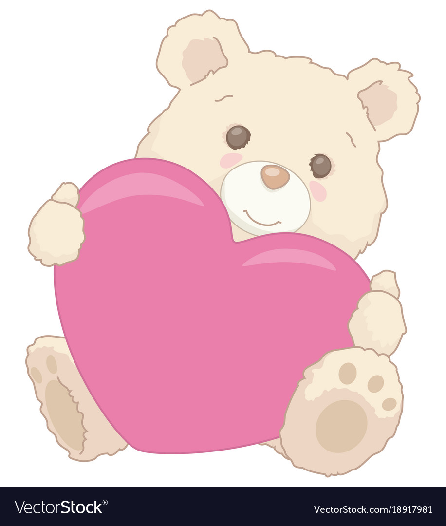 teddy bear holding heart