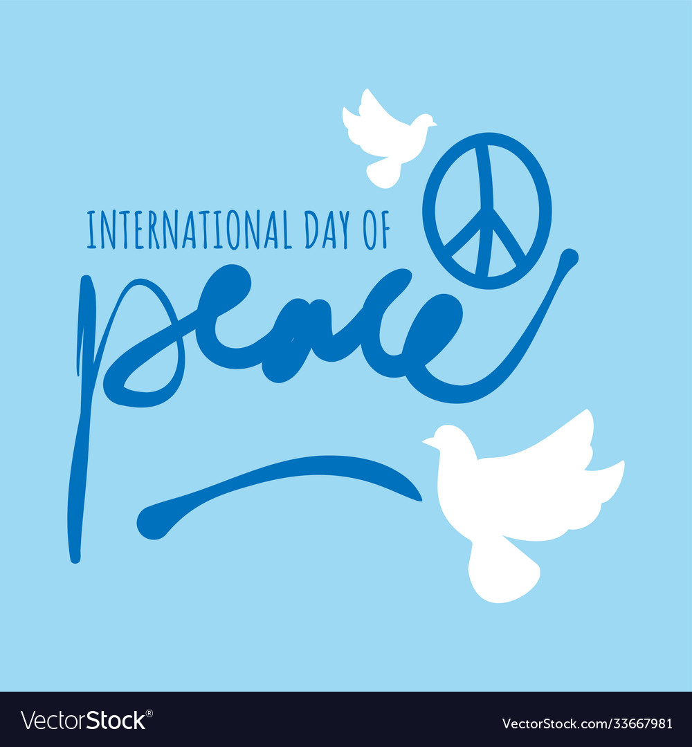 Design for celebrating international day peace