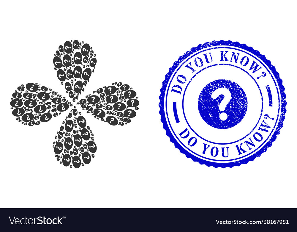 Do you know query grunge seal and unknown message vector image Do you know query grunge seal and unknown message