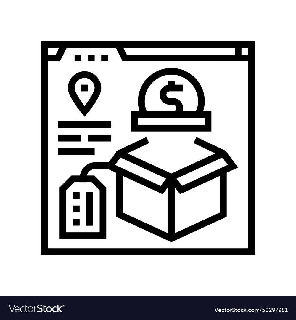 Dropshipping line icon