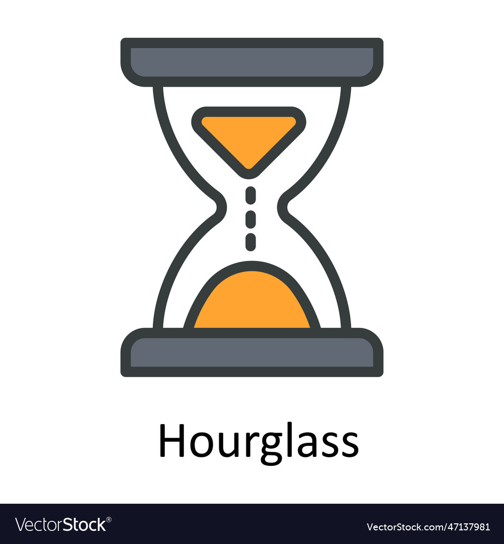 Hourglass fill outline icon design