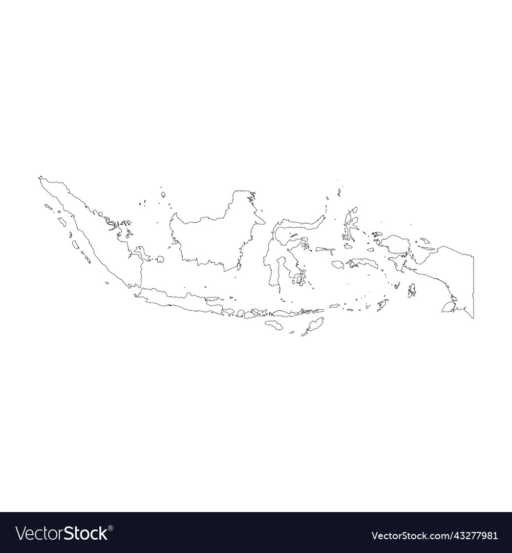 free outline map of indonesia vector Indonesia country map outline royalty free vector image