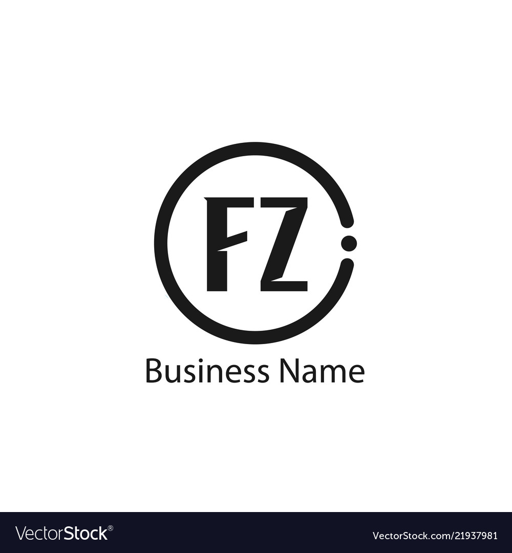 Erster Buchstabe fz Logo Vorlage Design