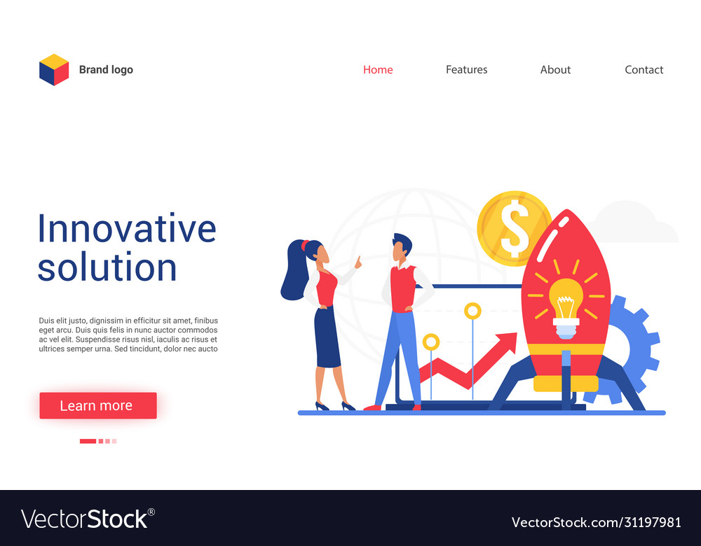 Innovative solution creative business idea Vector Image