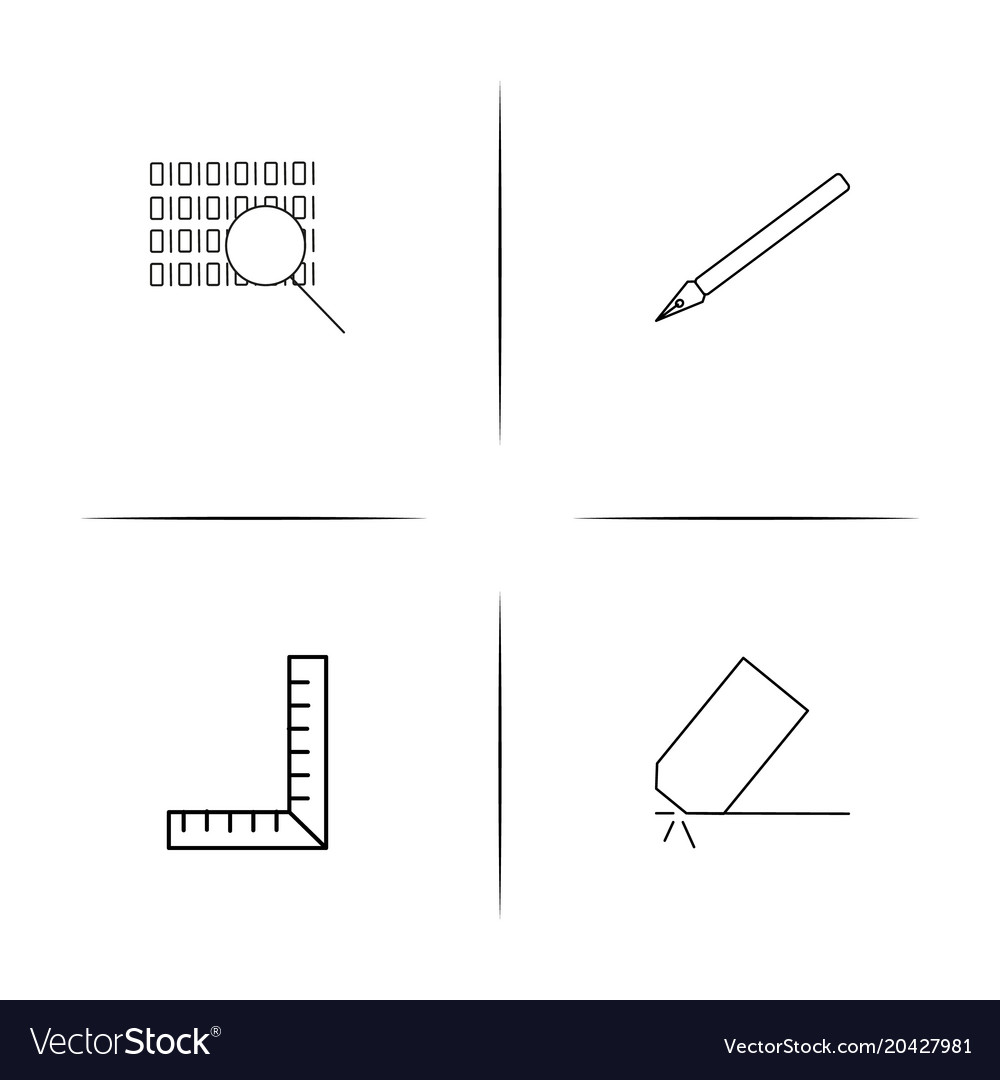 Office simple linear icon setsimple outline icons