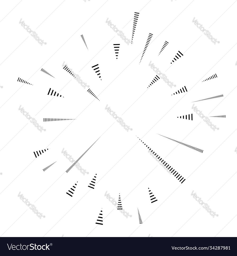 Radial radiating lines abstract burst element vector image Radial radiating lines abstract burst element