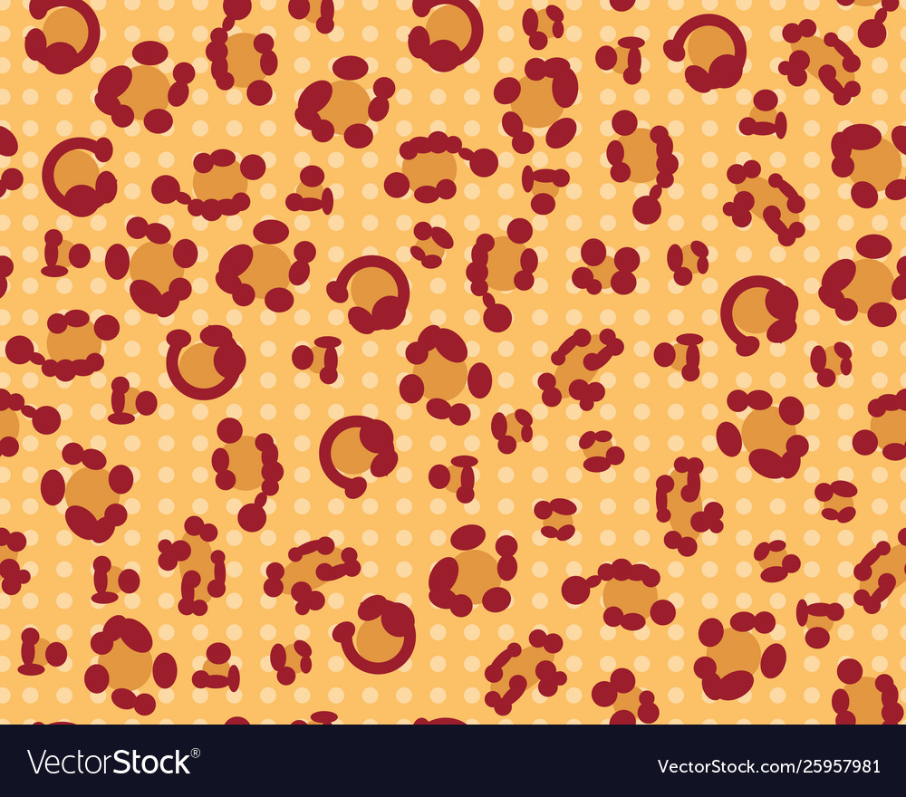Seamless pattern leopard yellow background