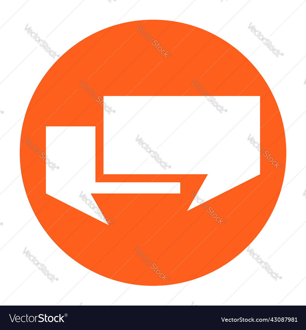 Speech talk bubble suitable for communication