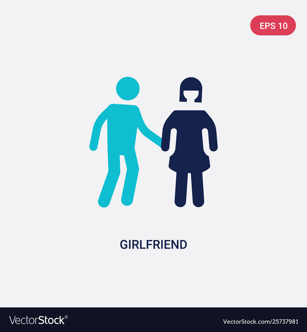 Two color girlfriend icon from family relations