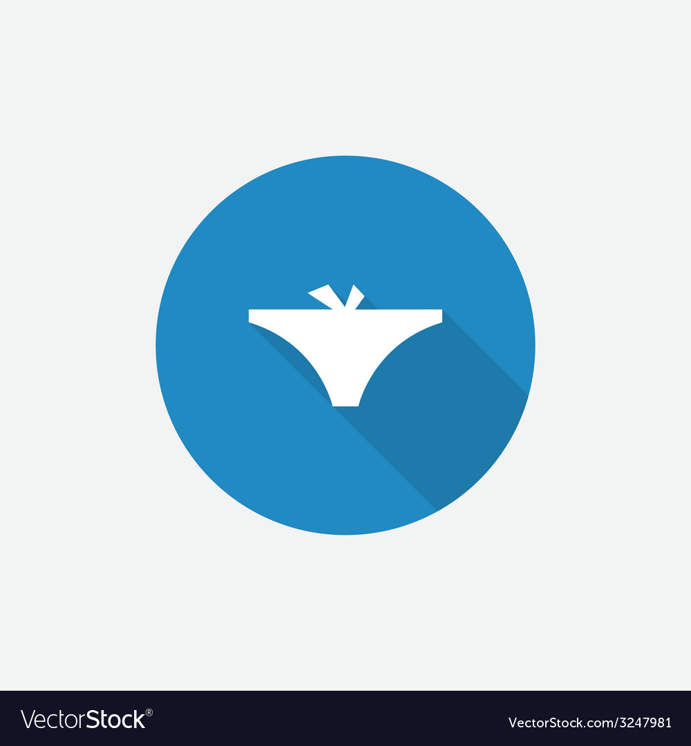 Underwear flat blue simple icon with long shadow