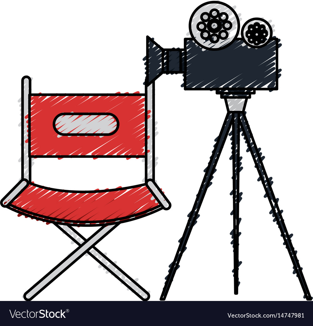 Video camera cinema with director chair