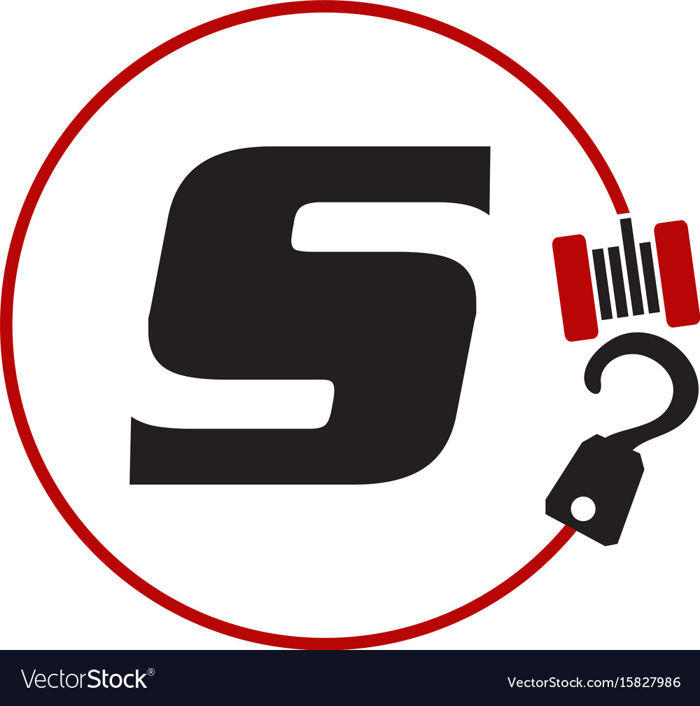 Crane hook towing letter s