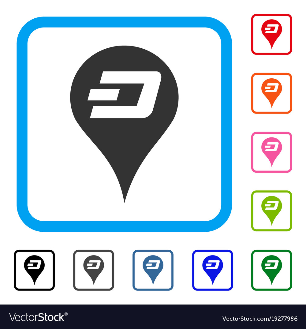 Dashcoin map pointer framed icon
