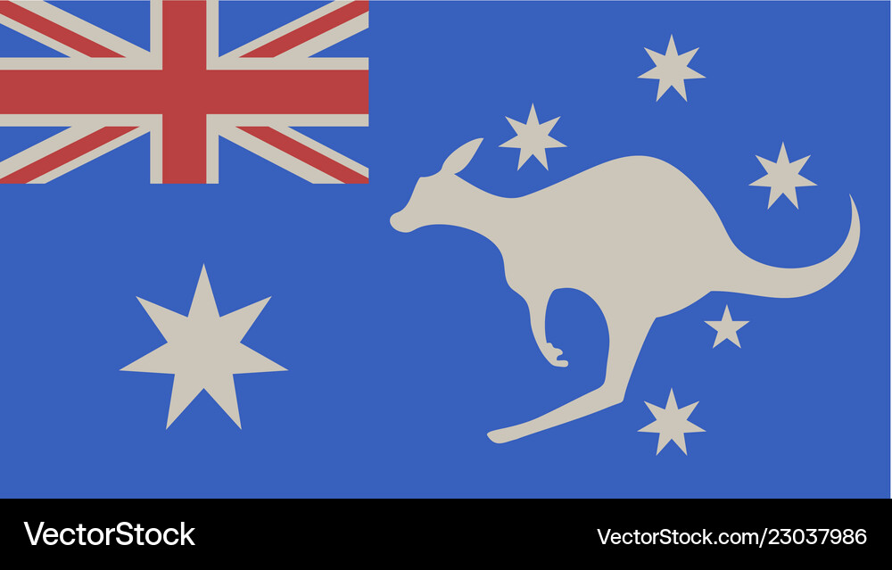 Flag kangaroo Royalty Free Vector Image - VectorStock