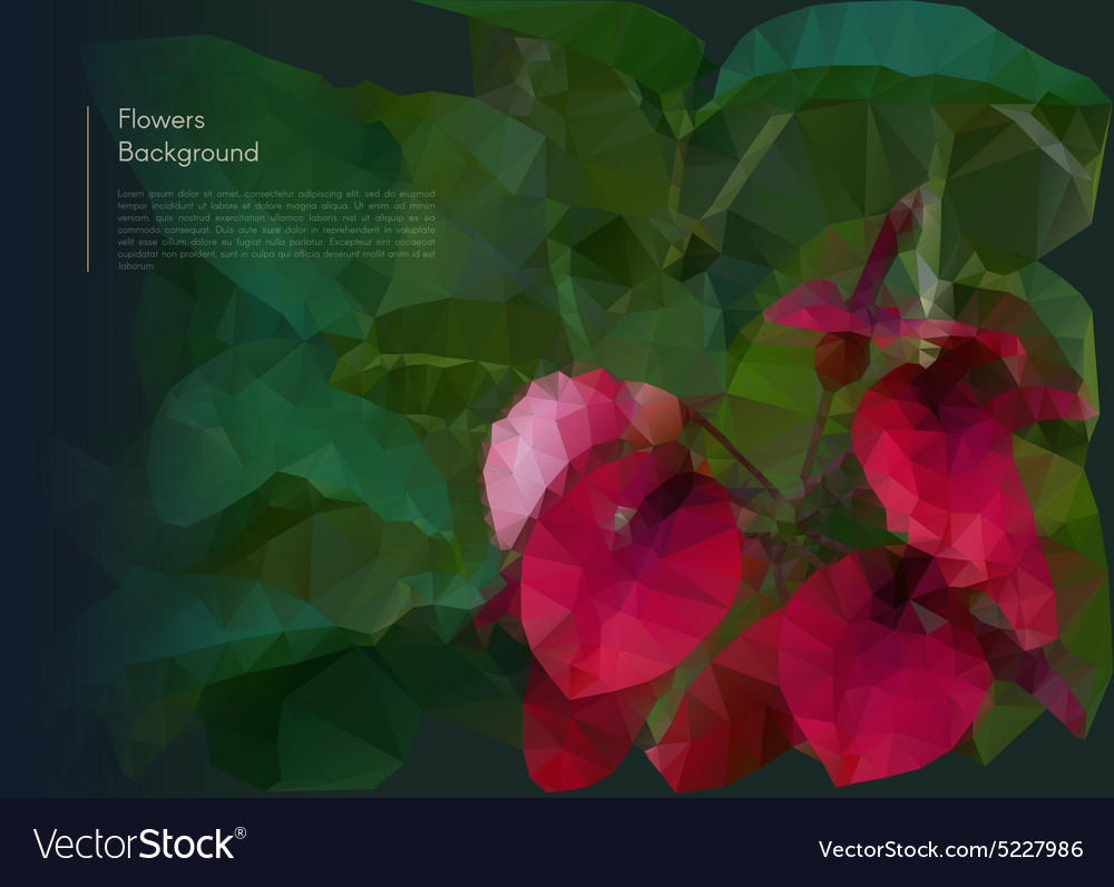 Flower polygonal mosaic eps 10