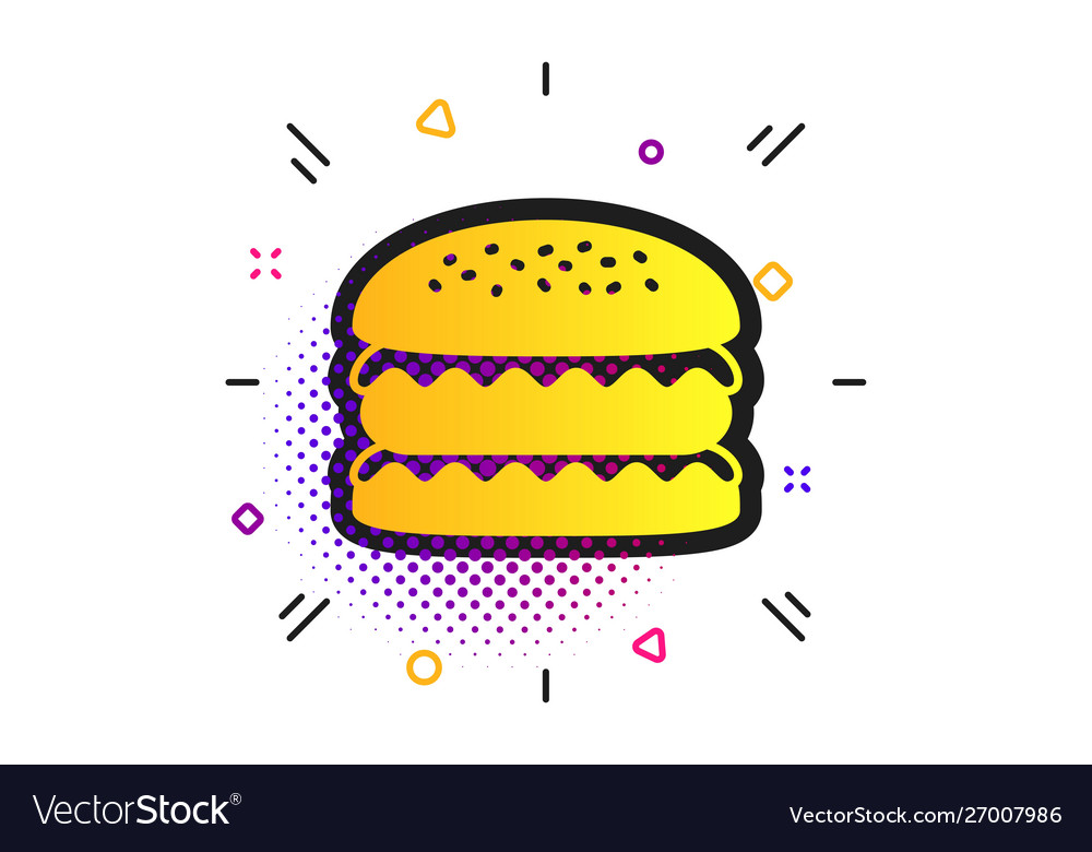 Hamburger icon burger food symbol Royalty Free Vector Image