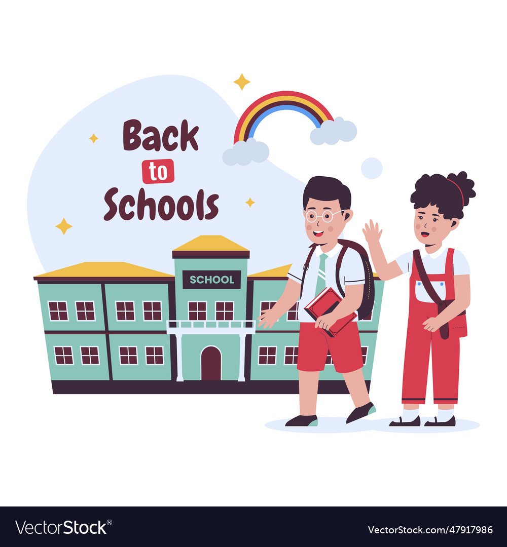 Hand drawn children back to school Royalty Free Vector Image