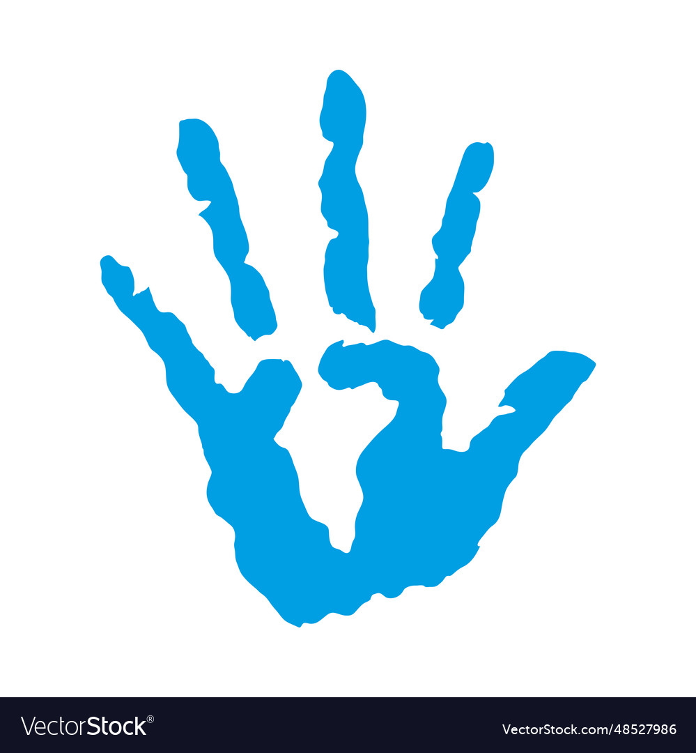 Handprint paint color Royalty Free Vector Image