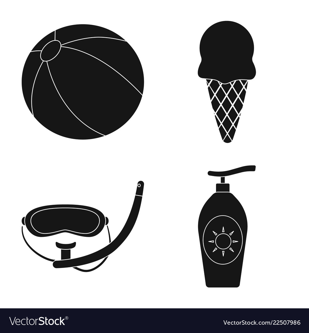 Isolated object of pool and swimming icon set vector image Isolated object of pool and swimming icon set
