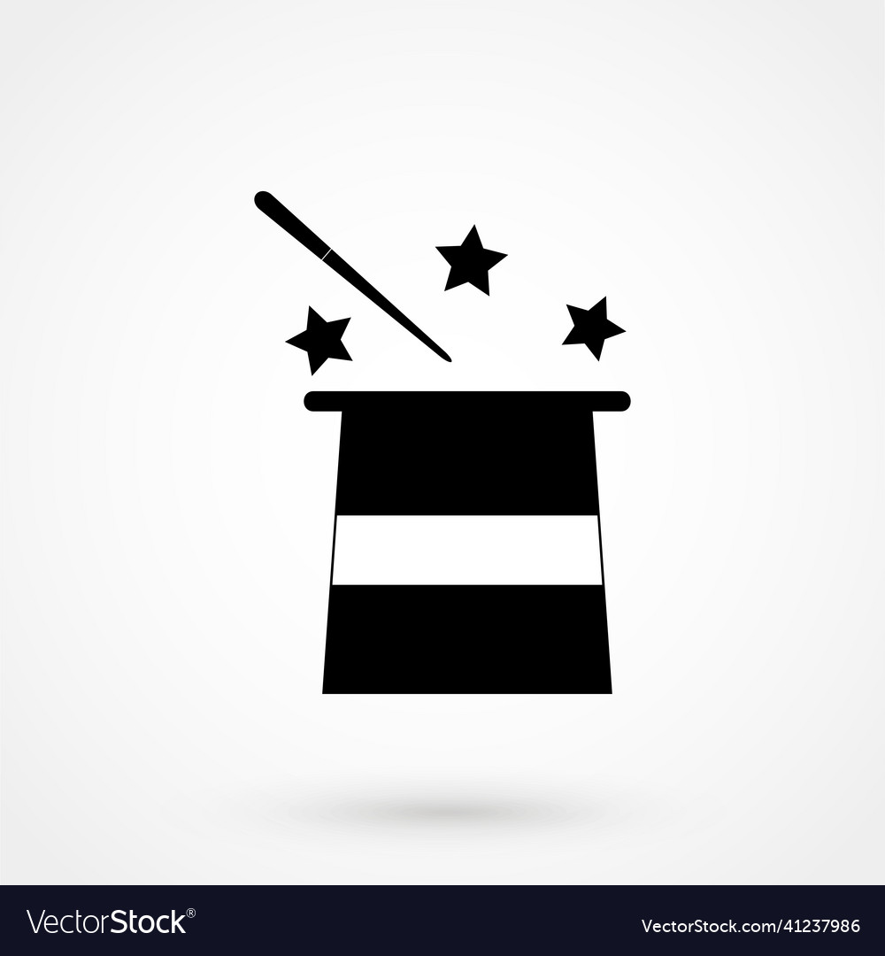 Magician icon flat design isolated on background