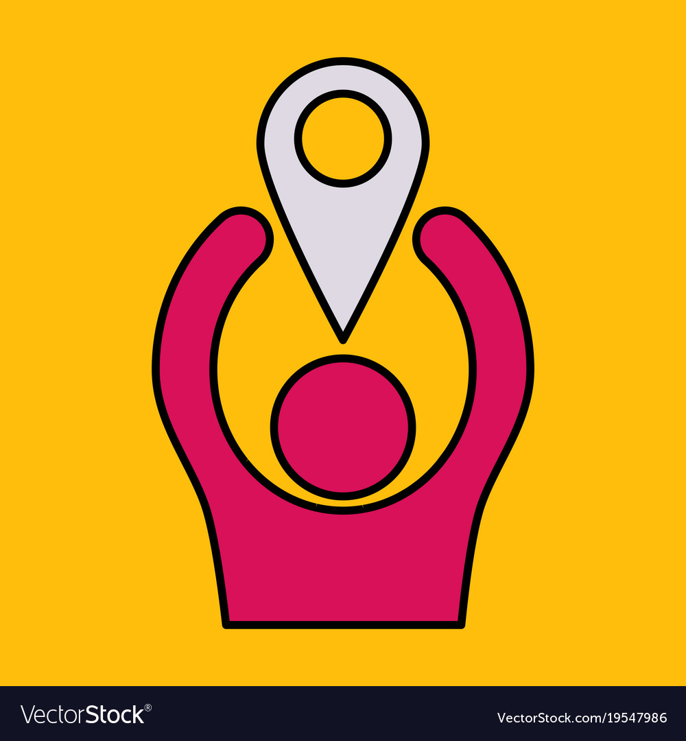 Navigation geolocation icon in flat design