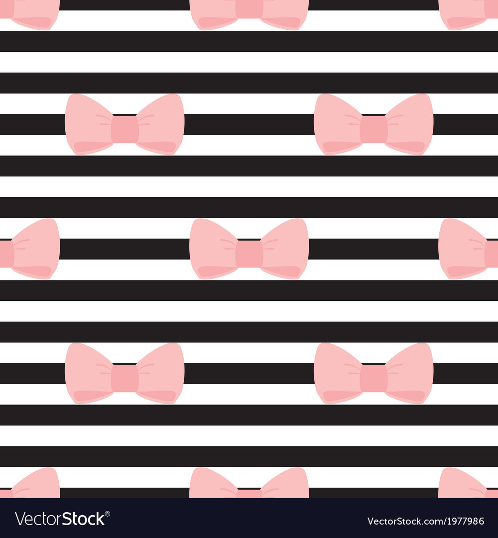 Pastel Pink Bows on Sailor Stripes