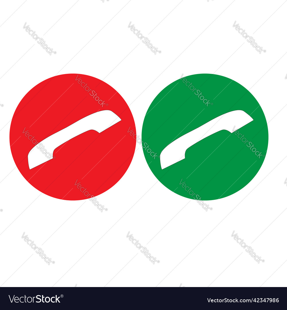 Phone call icon accept and decline design vector image Phone call icon accept and decline design