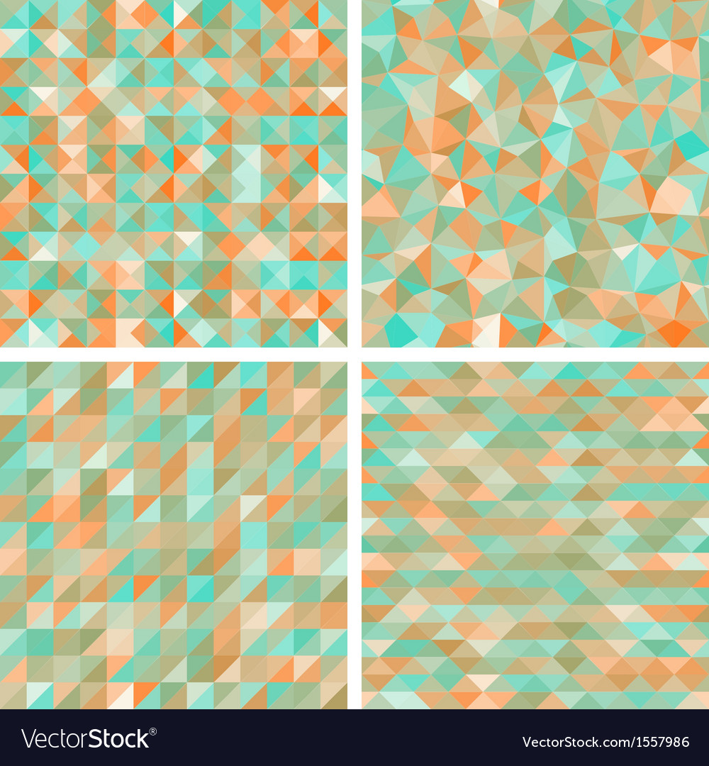Retro Geometric Triangle Patterns