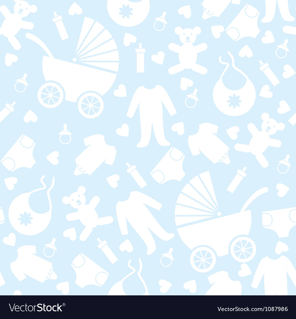 Seamless Blue Babackground Royalty Free Vector Image