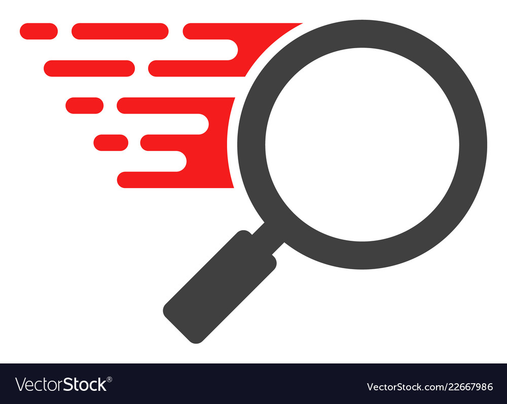 Search tool with fast speed effect vector image Search tool with fast speed effect