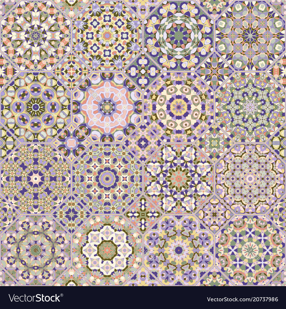 Set of octagonal and square patterns Vector Image Set of octagonal and square patterns