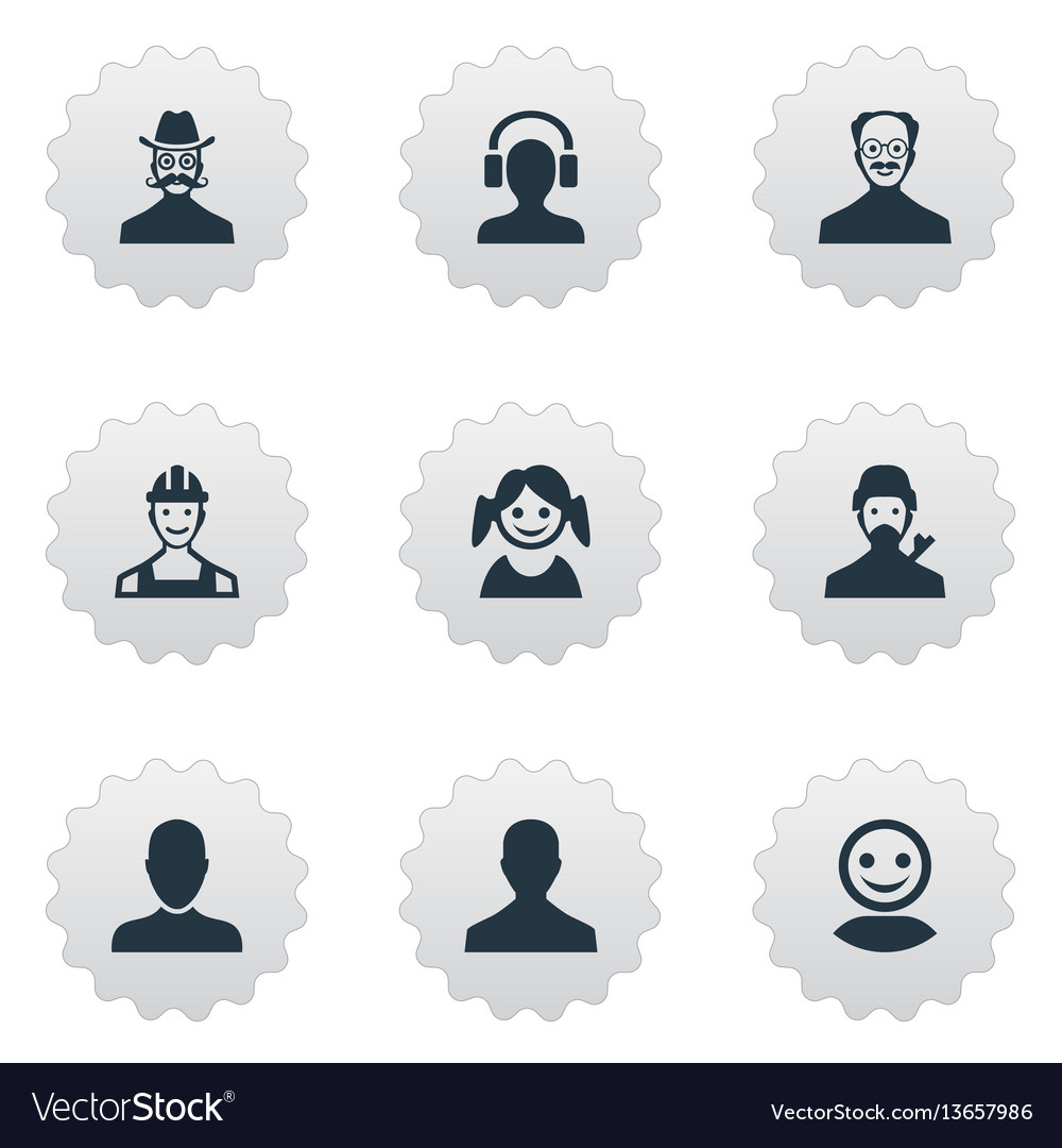 Set of simple avatar icons