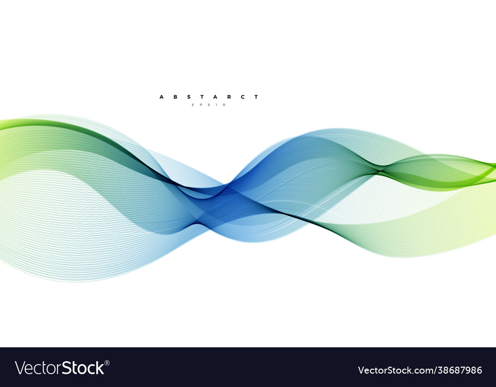 Wave element with abstract colorful lines