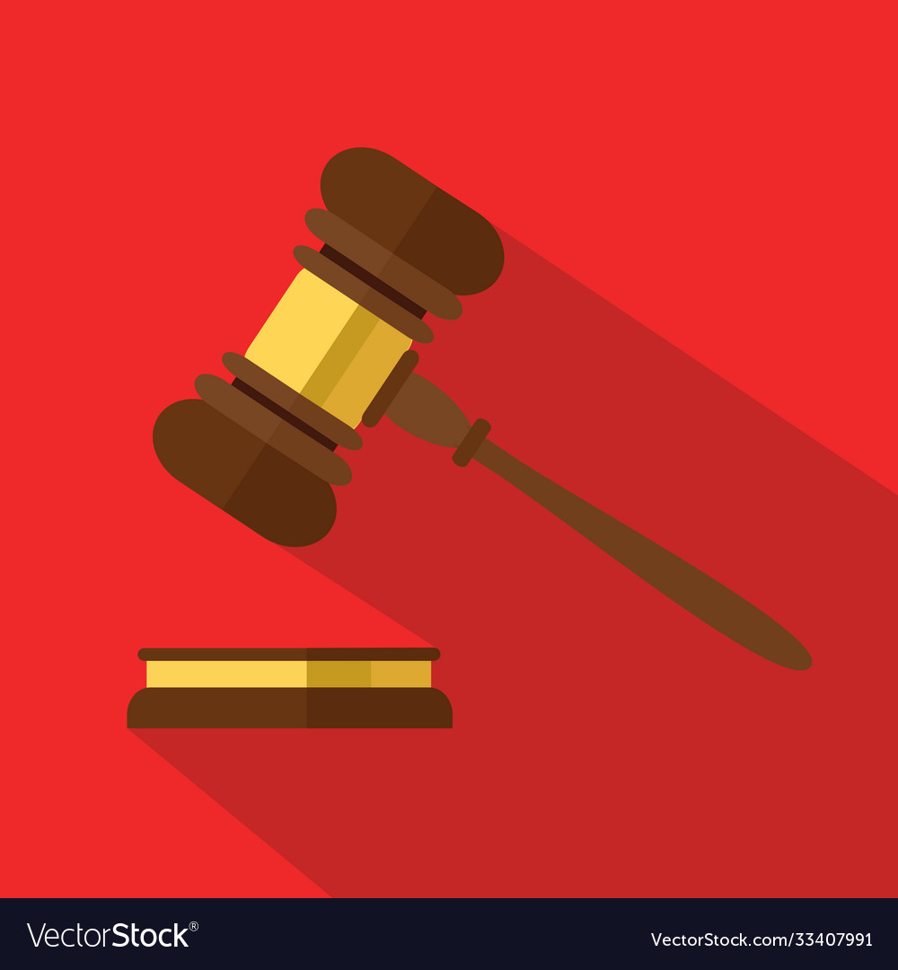 A wooden judge gavel hammer Royalty Free Vector Image