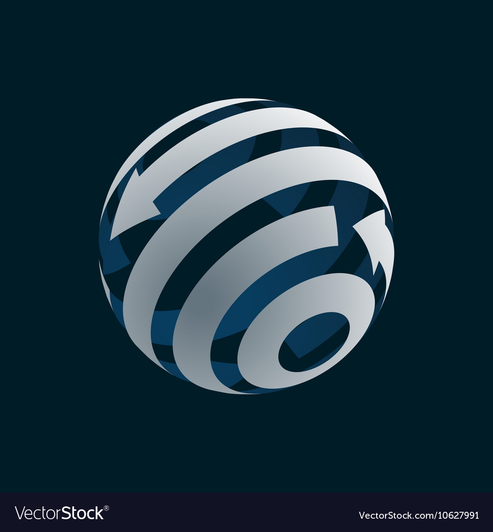 Abstract globe logo element Royalty Free Vector Image