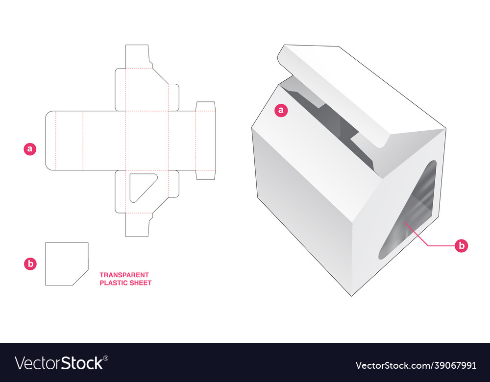 Angle box and triangle window with transparent