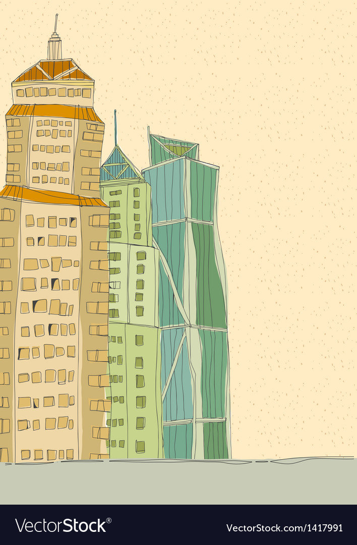 City towers drawing