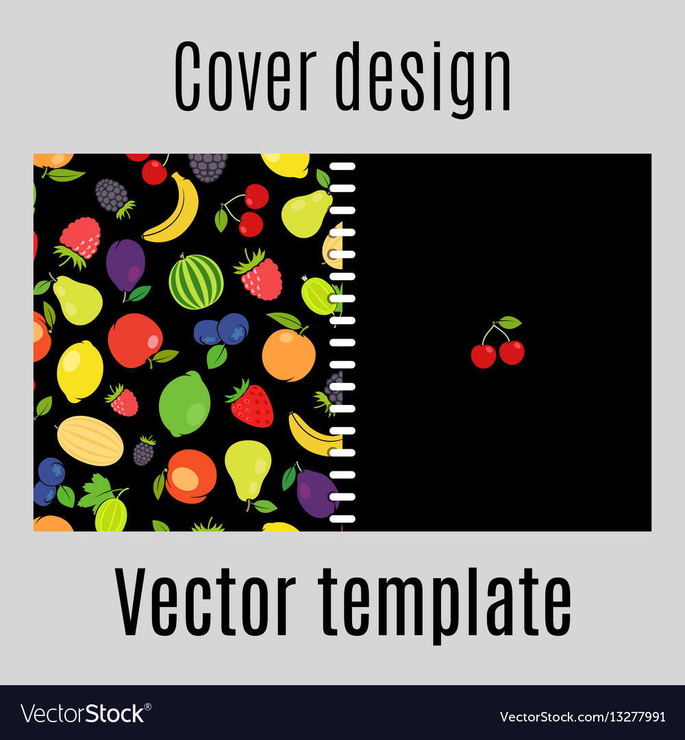 Cover design with fruits pattern