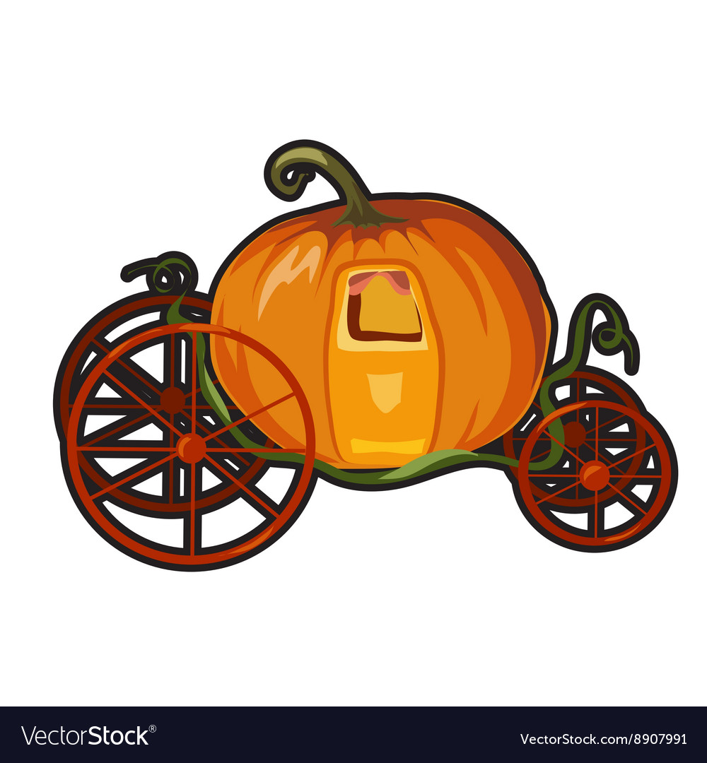 Fairytale pumpkin carriage for Princess Royalty Free Vector