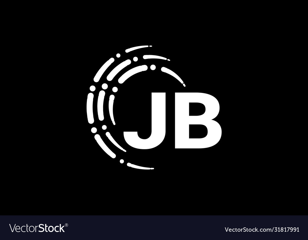 Initial monogram letter j b logo design template Vector Image