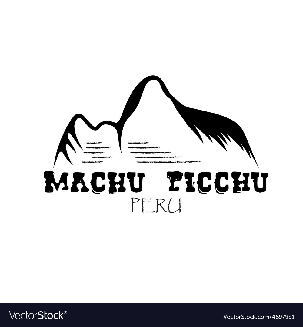 machu picchu mountain of peru design template vector image