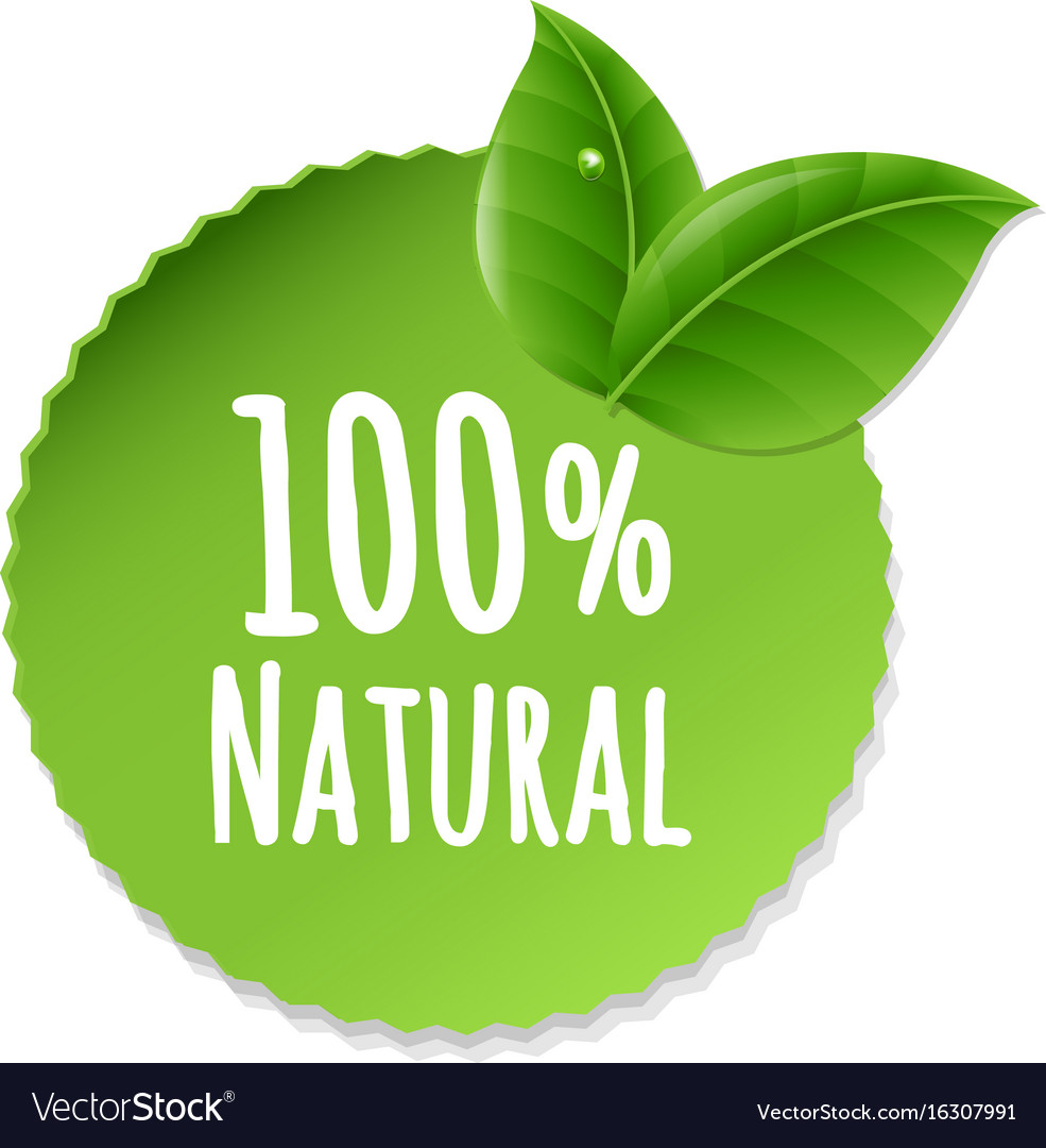 Natural label Royalty Free Vector Image - VectorStock