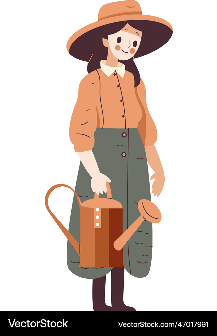 One smiling farmer Royalty Free Vector Image - VectorStock